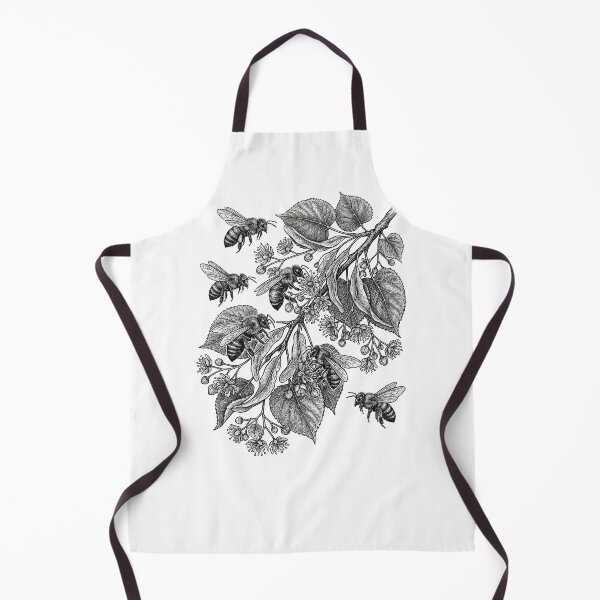 Item preview, Detailed Honey Bees Linden Botanical Illustration designed and sold by AntiqueImages.