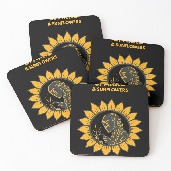 Item preview, Sparks & Sunflowers | Female Welder Gift for Women Who Weld designed and sold by RusticMeadow.