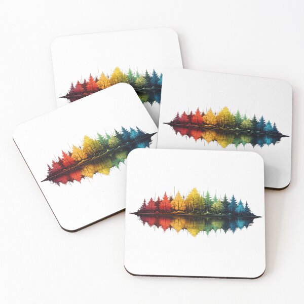 Item preview, vintage colourful forest reflection art designed and sold by stikrusak.