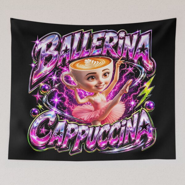 Item preview, Ballerina Cappuccina Gen Z Brainrot Ballet Y2K Coffee Meme designed and sold by Kitkin.