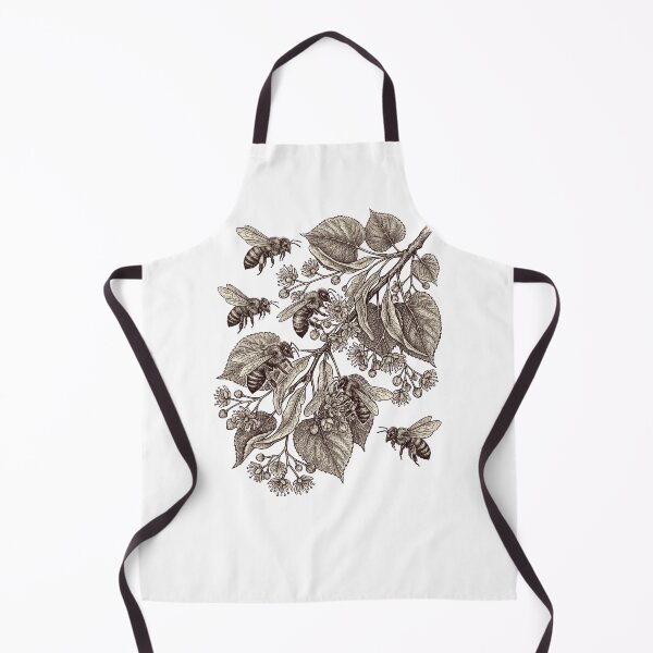 Item preview, Vintage Honey Bee Linden Tree Botanical Illustration designed and sold by AntiqueImages.