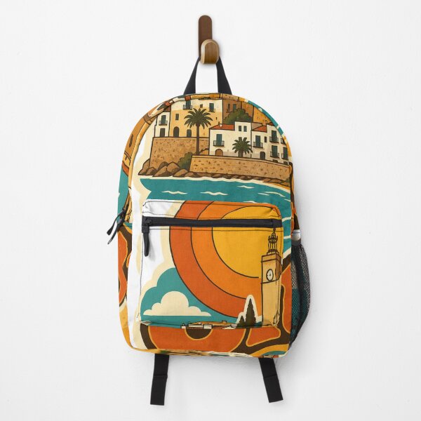 Item preview, Sitges Spain Travel Souvenir - Retro Illustration designed and sold by VisualArtsOasis.