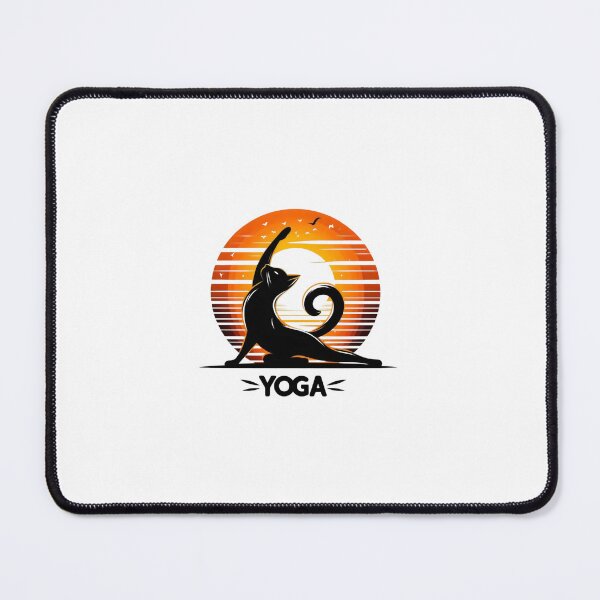 Item preview, Yoga Cat Retro Sunset Silhouette Design designed and sold by Macias123.