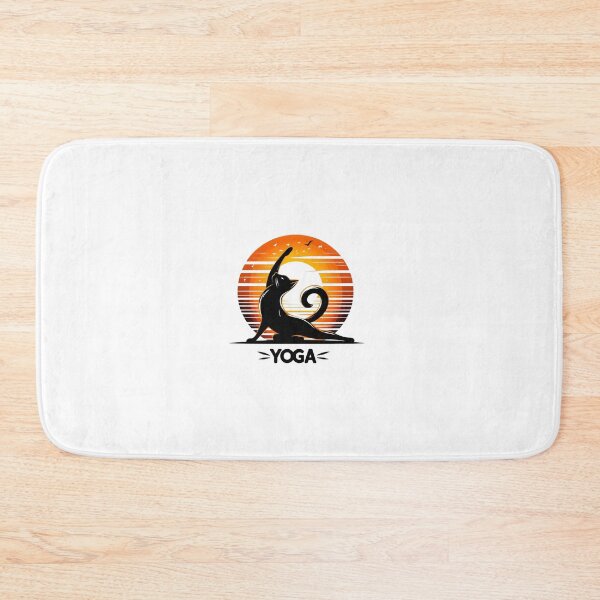 Item preview, Yoga Cat Retro Sunset Silhouette Design designed and sold by Macias123.