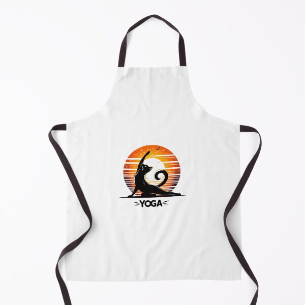Item preview, Yoga Cat Retro Sunset Silhouette Design designed and sold by Macias123.