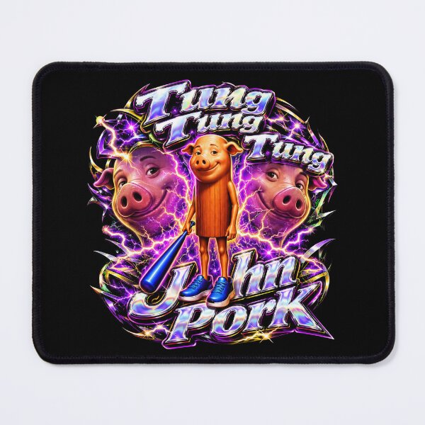 Item preview, Tung Tung Tung John Pork is Calling Y2K Bootleg Dih Meme designed and sold by Kitkin.