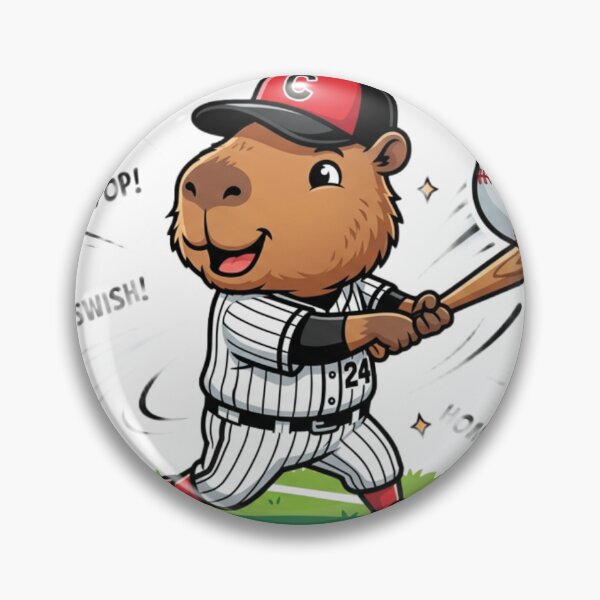 Item preview, Baseball Capybara – Funny Sports Cartoon Design designed and sold by ShirtsUp-Lane.