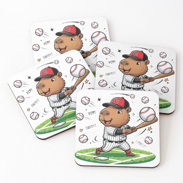 Item preview, Baseball Capybara – Funny Sports Cartoon Design designed and sold by ShirtsUp-Lane.