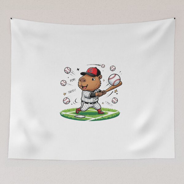 Item preview, Baseball Capybara – Funny Sports Cartoon Design designed and sold by ShirtsUp-Lane.