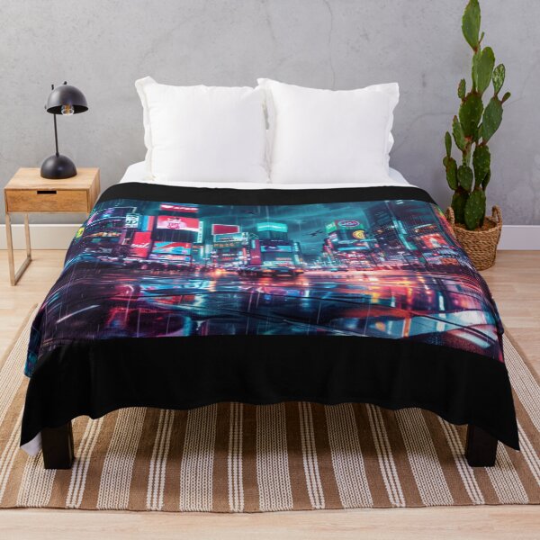 Item preview, Rainy Tokyo Neon Noir - Cyberpunk Cityscape designed and sold by VectorForge.