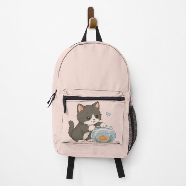 Item preview, Cute Kitten & Fishy Friend designed and sold by MellowMunchkins.