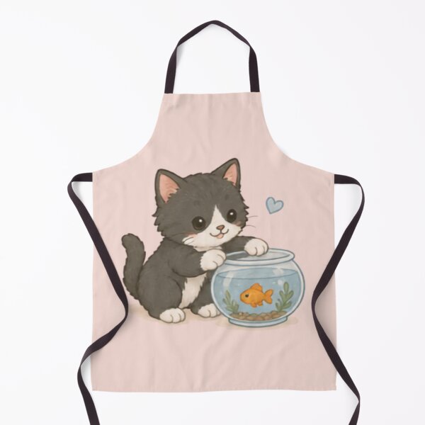 Item preview, Cute Kitten & Fishy Friend designed and sold by MellowMunchkins.