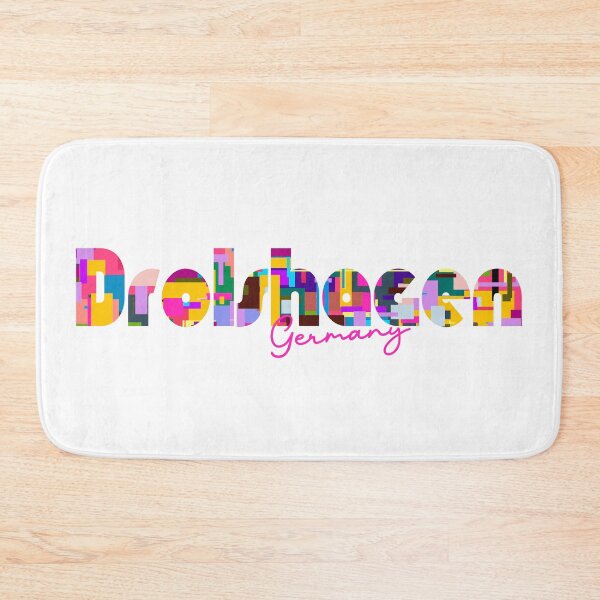 Item preview, Drolshagen, Germany, Vibrant Abstract City Typography Art designed and sold by Wanderful-roads.
