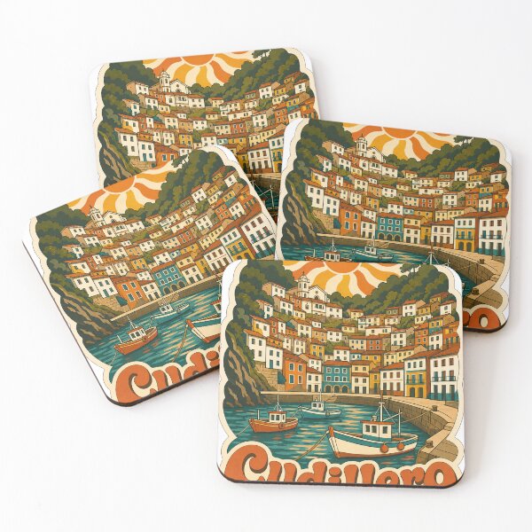 Item preview, Cudillero Spain Travel Souvenir - Retro Illustration designed and sold by VisualArtsOasis.