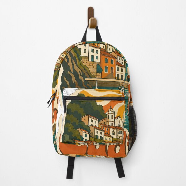 Item preview, Cudillero Spain Travel Souvenir - Retro Illustration designed and sold by VisualArtsOasis.
