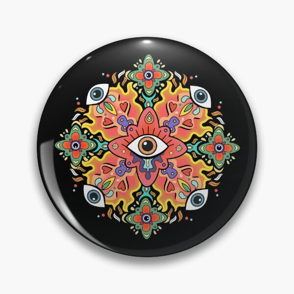 Item preview, Mystic Psychedelic Eye Mandala Art designed and sold by teeperfect.