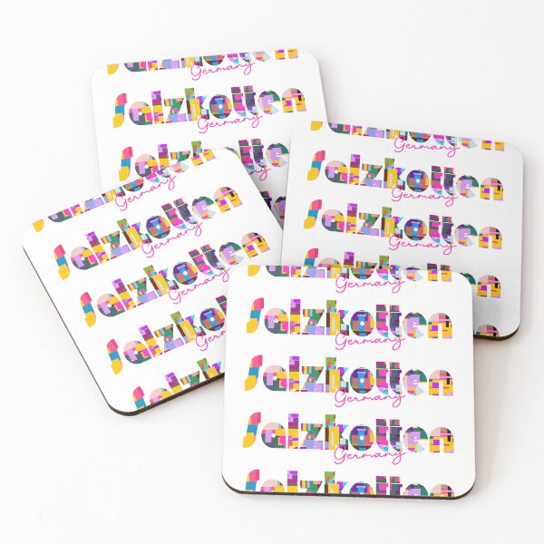 Item preview, Salzkotten, Germany, Vibrant Abstract City Typography Art designed and sold by Wanderful-roads.