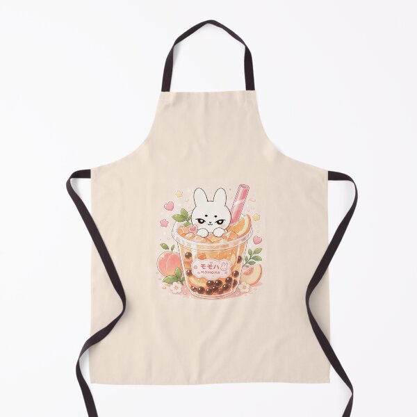Item preview, Kawaii Peach Bubble Tea Bunny designed and sold by kokoriiland.