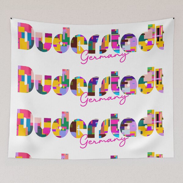 Item preview, Duderstadt, Germany, Vibrant Abstract City Typography Art designed and sold by Wanderful-roads.