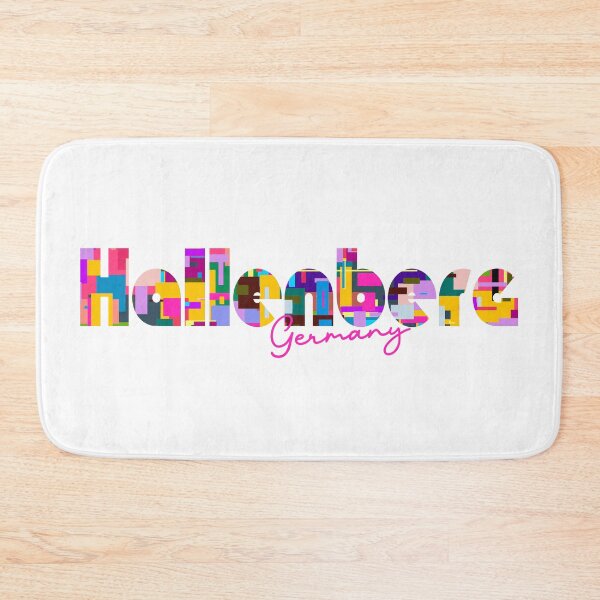 Item preview, Hallenberg, Germany, Vibrant Abstract City Typography Art designed and sold by Wanderful-roads.