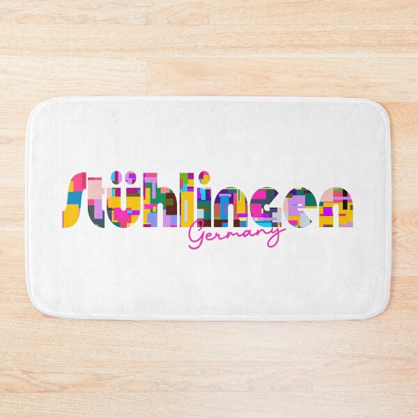 Item preview, Stühlingen, Germany, Vibrant Abstract City Typography Art designed and sold by Wanderful-roads.