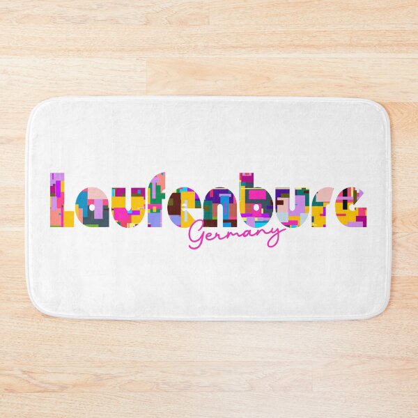 Item preview, Laufenburg, Germany, Vibrant Abstract City Typography Art designed and sold by Wanderful-roads.