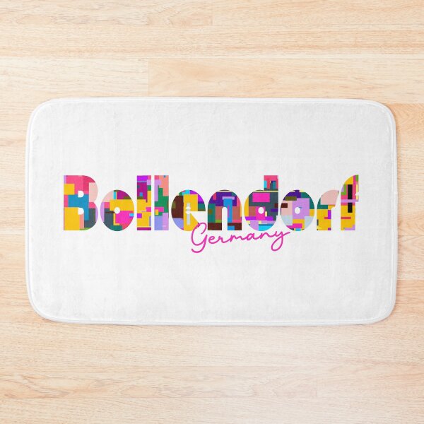 Item preview, Bollendorf, Germany, Vibrant Abstract City Typography Art designed and sold by Wanderful-roads.