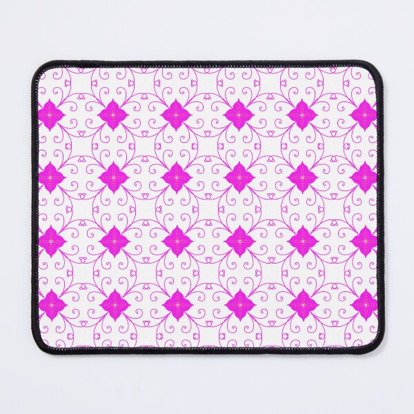 Item preview, Elegant damask swirl line art seamless pattern with pink flowers. designed and sold by AjjimaJKM.