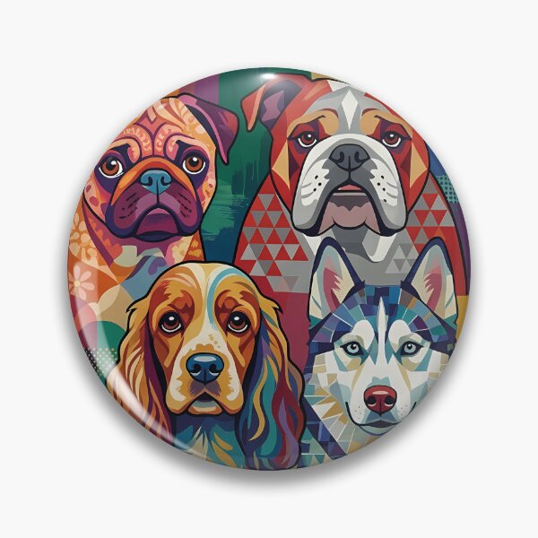 Item preview, The colorful world of paws – Exclusive pop art portrait designed and sold by Pfotenfaden.