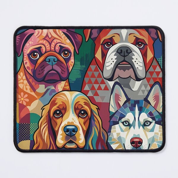 Item preview, The colorful world of paws – Exclusive pop art portrait designed and sold by Pfotenfaden.