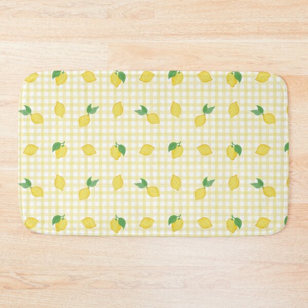 Item preview, Lemons & Gingham Print designed and sold by Daniel Bevis Design.