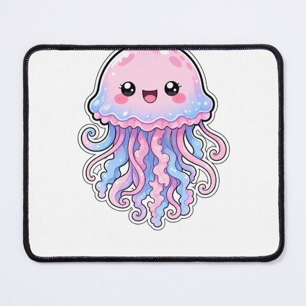 Item preview, Go With The Flow Cute Kawaii Jellyfish designed and sold by BoosterShop.