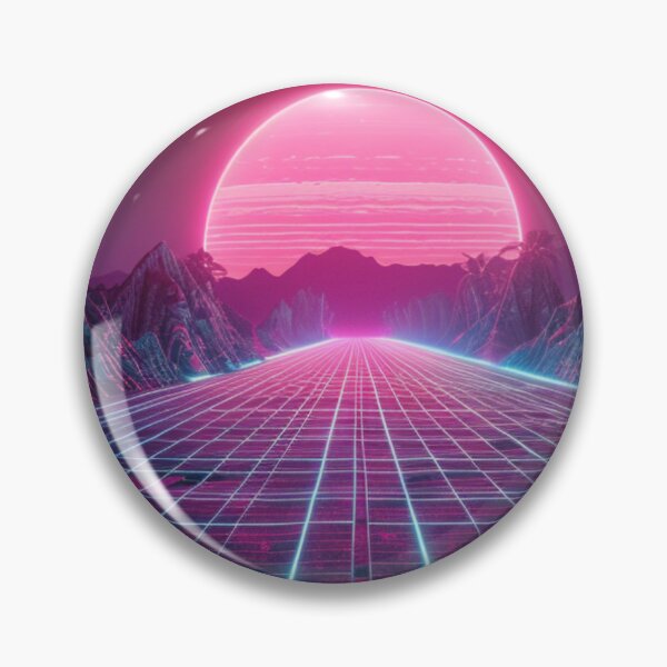 Item preview, Retrowave Horizon Drive - Synthwave Landscape Mat designed and sold by VectorForge.