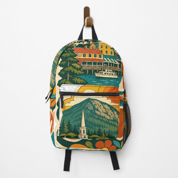 Item preview, Bar Harbor USA Travel Souvenir - Retro Illustration designed and sold by VisualArtsOasis.