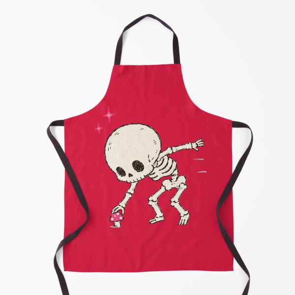 Item preview, Funny Cottagecore Skeleton Foraging Red Mushroom Laptop Sticker designed and sold by bosamji.