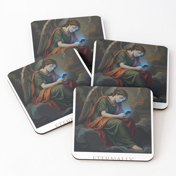 Item preview, Eternally Doomscrolling Renaissance Angel designed and sold by KJ Frost.