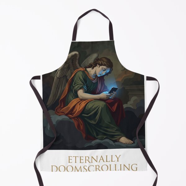 Item preview, Eternally Doomscrolling Renaissance Angel designed and sold by KJ Frost.