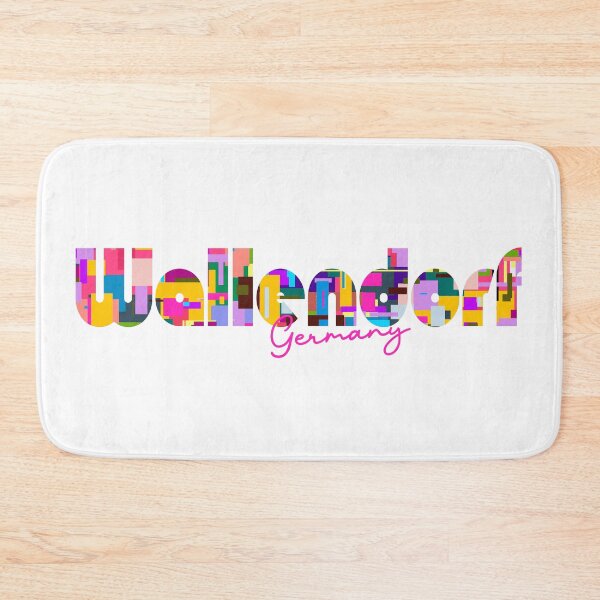 Item preview, Wallendorf, Germany, Vibrant Abstract City Typography Art designed and sold by Wanderful-roads.
