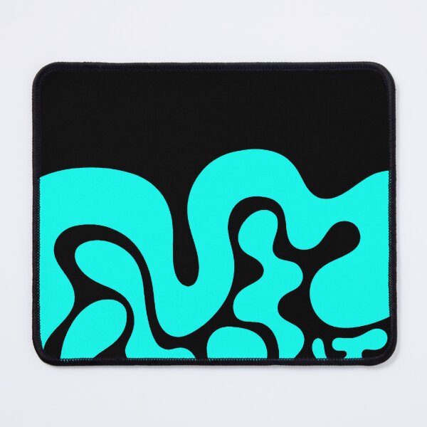Item preview, Cyan Liquid Melt - Abstract Trippy Y2K Blob Pattern designed and sold by alizvisions.