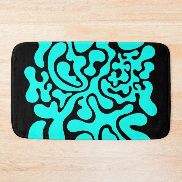 Item preview, Cyan Liquid Melt - Abstract Trippy Y2K Blob Pattern designed and sold by alizvisions.