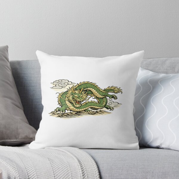 Item preview, Japanese Green Dragon Ukiyo-e | Emerald Dragon Woodblock Print designed and sold by Ukiyo Spirit Studio.