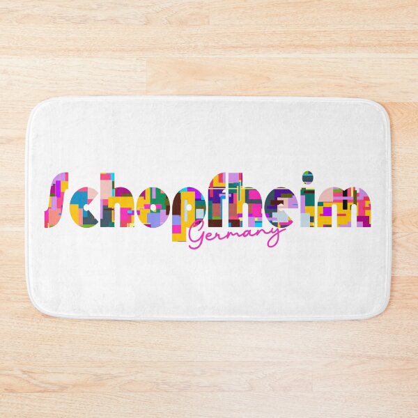 Item preview, Schopfheim, Germany, Vibrant Abstract City Typography Art designed and sold by Wanderful-roads.