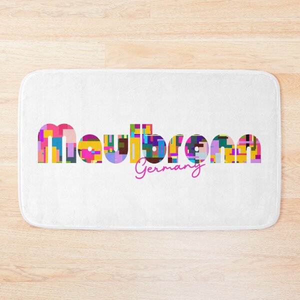 Item preview, Maulbronn, Germany, Vibrant Abstract City Typography Art designed and sold by Wanderful-roads.