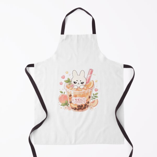 Item preview, Kawaii Peach Bubble Tea Bunny designed and sold by kokoriiland.