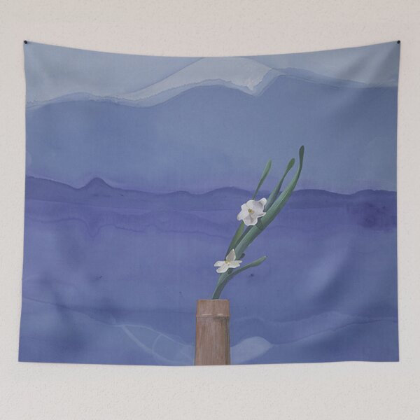 Item preview, Poster mount fuji and flowers print designed and sold by nicholaswaldrop.