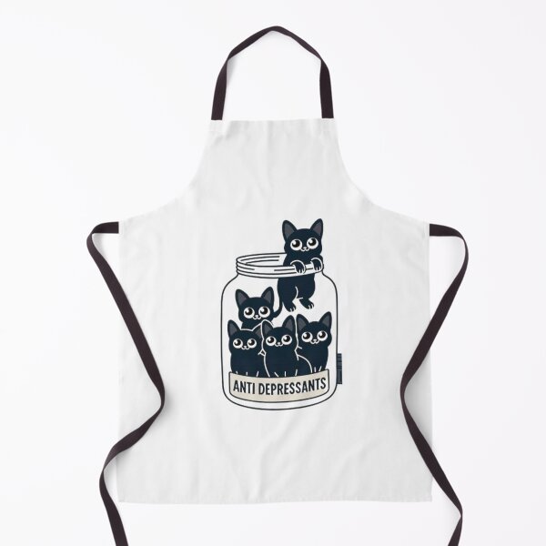 Item preview, Anti Depressants Cute Black Cats Jar Illustration designed and sold by Macias123.