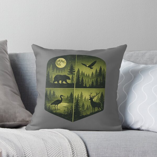 Item preview, vintage forest lake art designed and sold by stikrusak.