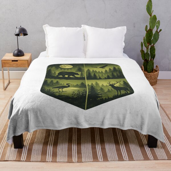 Item preview, vintage forest lake art designed and sold by stikrusak.