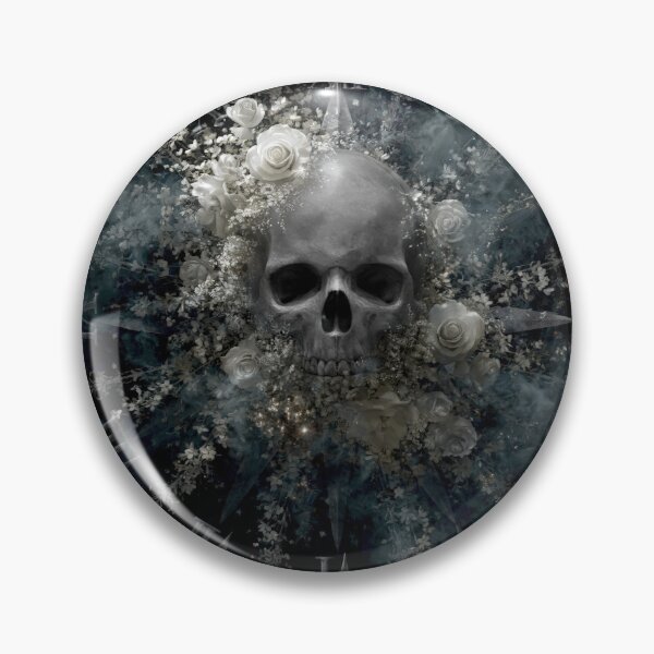 Item preview, Memento Mori Floral Skull designed and sold by DutteArt.