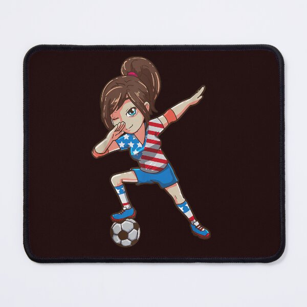 Item preview, USA Soccer Girl Dabbing Funny Fourth of July Football Player T-Shirt designed and sold by 3liegy.